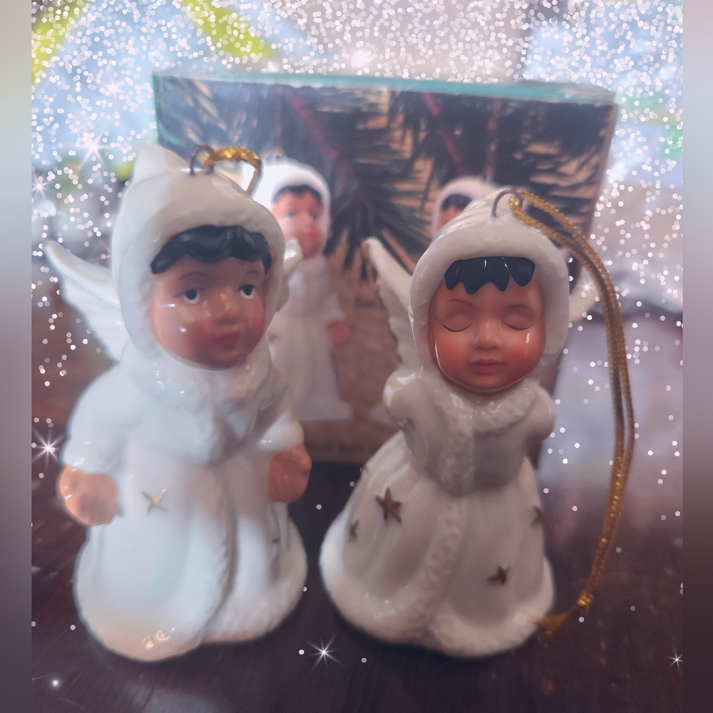 🔔😇 Vintage GIFTCO Porcelain Angel Bells😇🔔